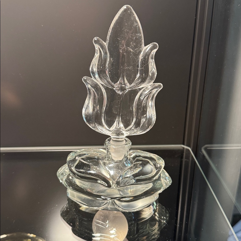 Pairpoint Gunderson Perfume Dresser Bottle ART DECO flower Large
